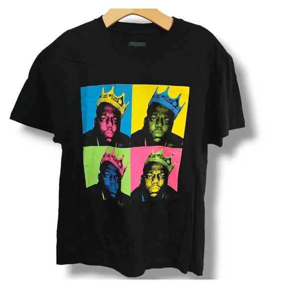 Notorious B.I.G. men's black multicolor multicolor graphic print tshirt - med - Picture 1 of 6